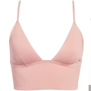 Free People Sage Longline Bralette in Oh Bloom blush rose